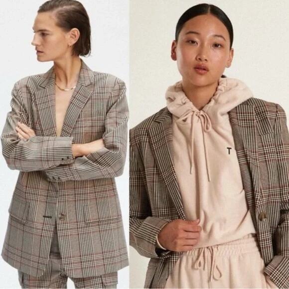 #244 NWT-THAKOON CLASSIC PLAID BLAZER SIZE:2 RET$495 SOLD OUT ON LINE! STUNNING! - Picture 1 of 8
